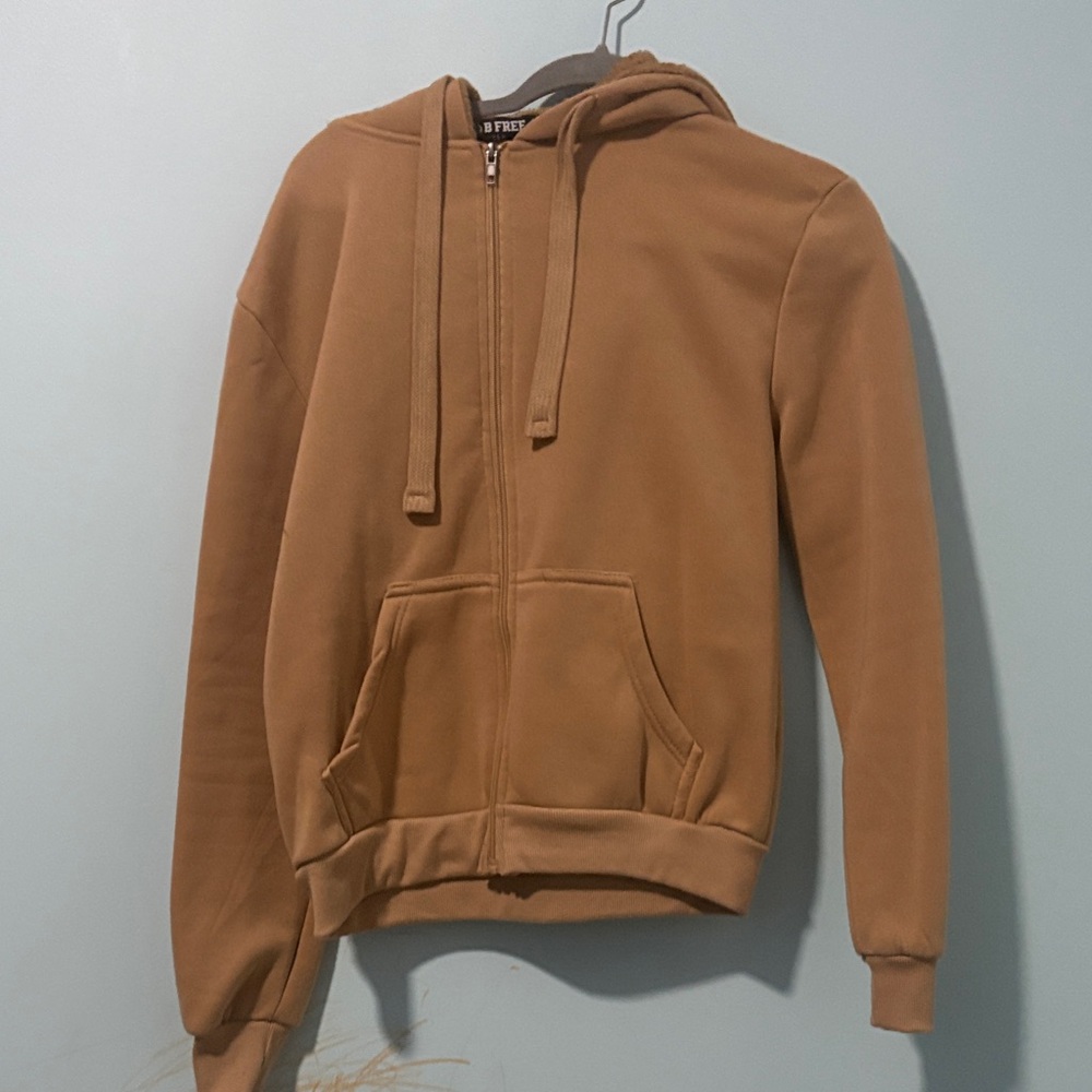 Children's Tan Zip-Up Hoodie